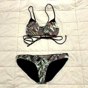 Maaji, 2 piece swim suit, size small, reversible top and bottoms